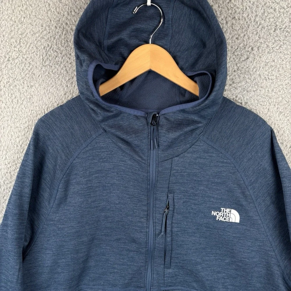 The North Face Men's TNF Performance Fleece Full-Zip Hoodie 2XL Heather Navy